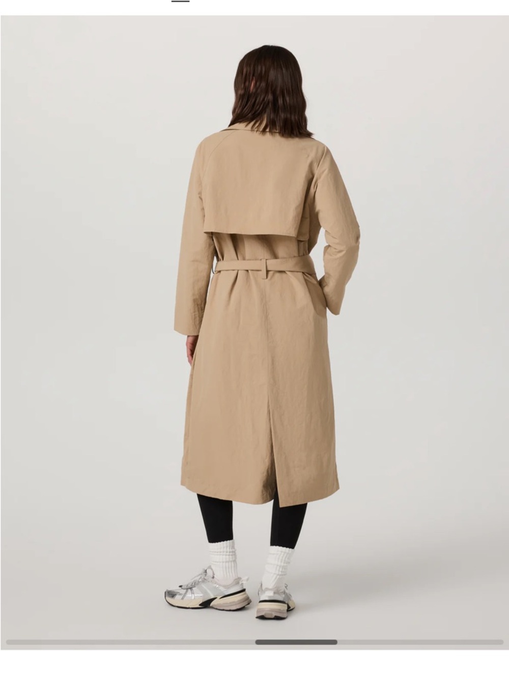 Vuori Rhodes Long Belted Trench Coat - Picture 2 of 6
